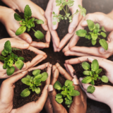 Familia con alimentación basada en plantas 